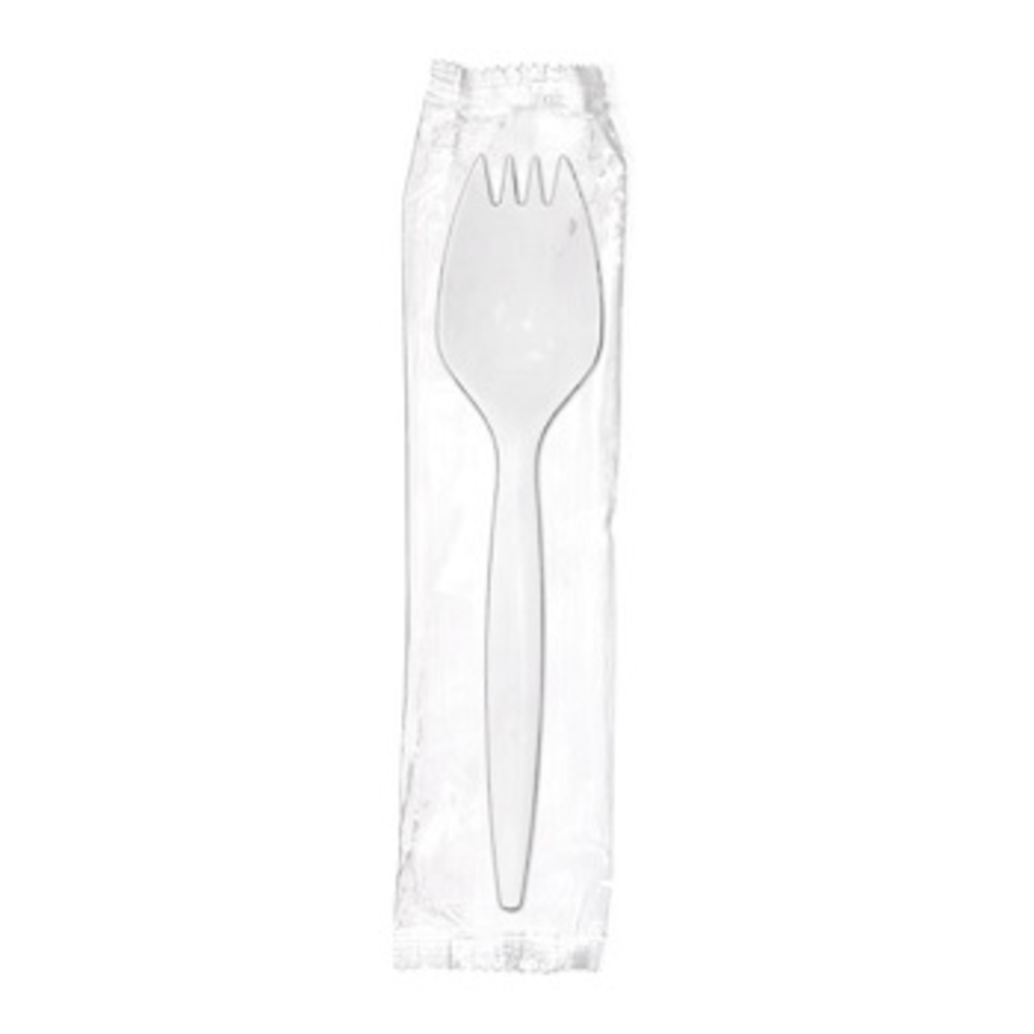 Cheetah by Kimelo | Cutlery, Spork, Indiv Wrap, White, Med